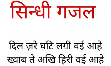 दिल ज़रे घटि लॻी वई आहे ख्वाब ते अखि हिरी वई आहे