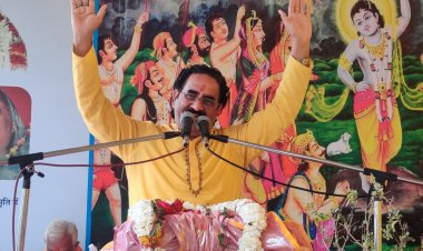 नंद के आनंद भयो , श्री मद्भागवत कथा में  नंदोत्सव का हुआ आयोजन