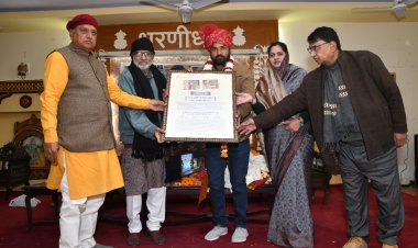 युवा पुरस्कार से सम्मानित आशीष पुरोहित का 121 संस्थाओं ने किया भव्य नागरिक अभिनंदन