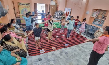 योग गुरु किशन सदारंगानी के सानिध्य में बच्चों ने की अंतरराष्ट्रीय योग दिवस की तैयारी